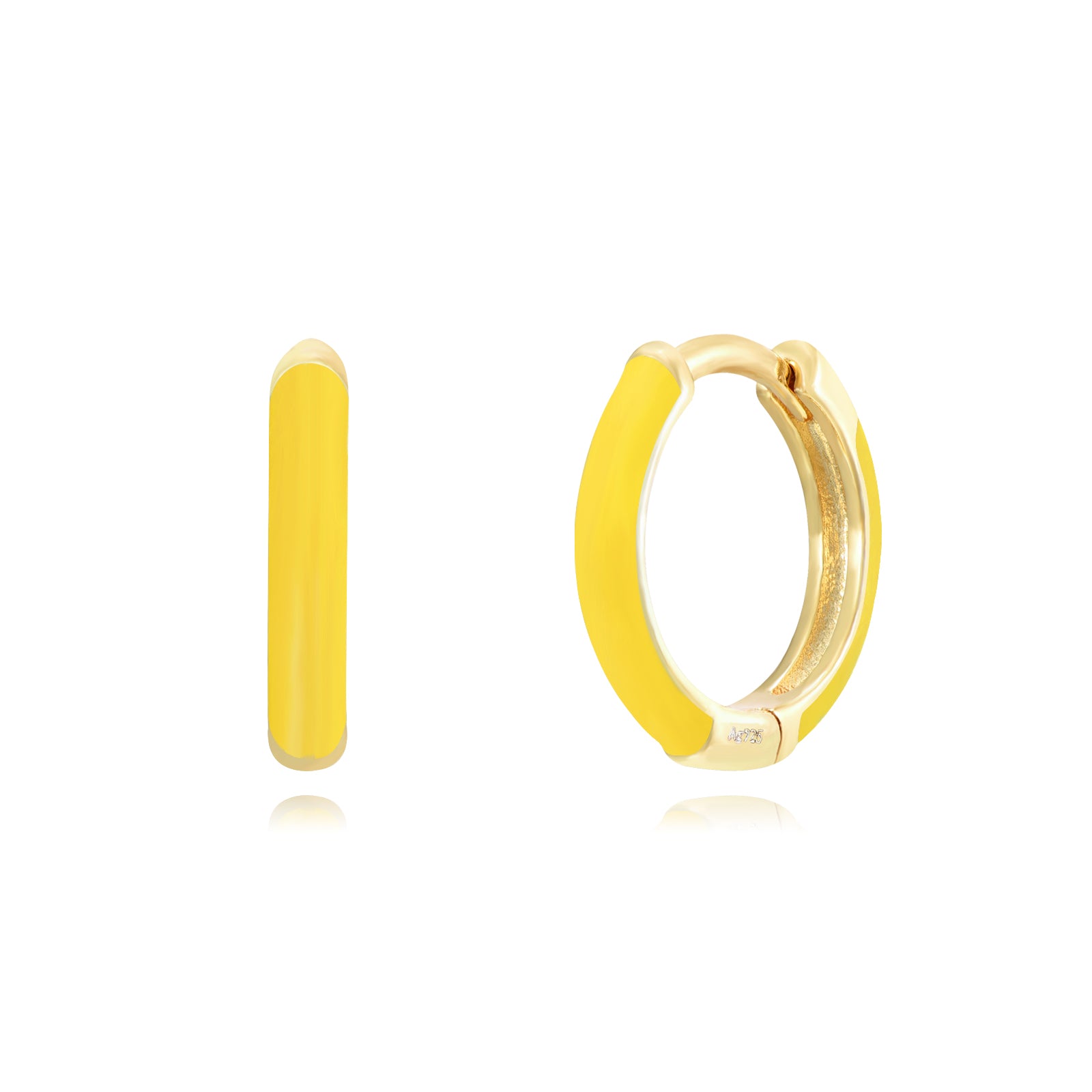 Argola ENAMEL 13 mm - Amarelo